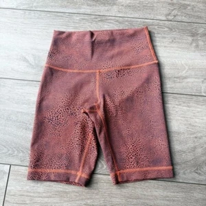Pantalón Corto Lululemon Wunder Train High-Rise 8" Esmalte Crackle De Colección Naranja Larkspur - Imagen 1 de 11