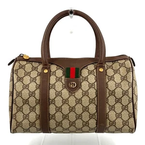 Bolso de Mano Gucci Vintage Mini Bolso Boston Línea Jerez GG Supreme Auténtico #335 - Imagen 1 de 12