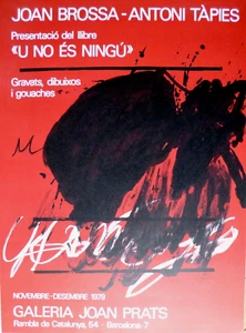 Tapies Original Plakat Lithographie 1979 Abstrakte Kunst Abstraktion Barcelona - Bild 1 von 1