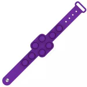 Pulsera Push Pop Bubble Pop Calmante Juguete Pulsera Sensorial Color Sólido Púrpura - Imagen 1 de 3