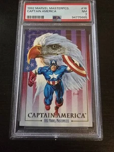1992 Marvel Masterpieces Captain America #16 PSA 7 - Bild 1 von 2