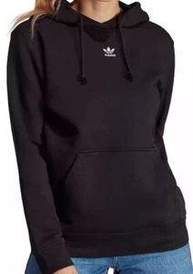 Adidas $60 Originals Adicolor Essentials Fleece Hoodie Black Women's Small - Picture 1 of 4