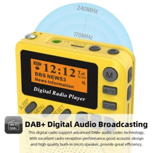 Mini DAB DAB+ FM Digital Radio Pocket MP3 Player LED Screen Lautsprecher XY - Bild 1 von 8