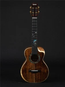 Full Solid Ukelele All solid koa wood 26 Inches Tenor Acoustic - - Picture 1 of 12