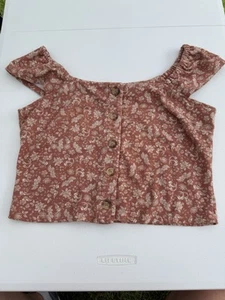 Top donna marrone floreale marca Rewind, taglia XL - Foto 1 di 6
