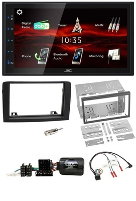 JVC USB Bluetooth Lenkrad DAB 2DIN Autoradio für Fiat Idea 06-12 schwarz - Bild 1 von 4