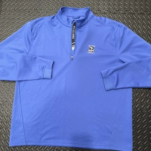 Pullover de golf Rare Levelwear XXL 1/4 cremallera abierto Pebble Beach 2019 azul - Imagen 1 de 7