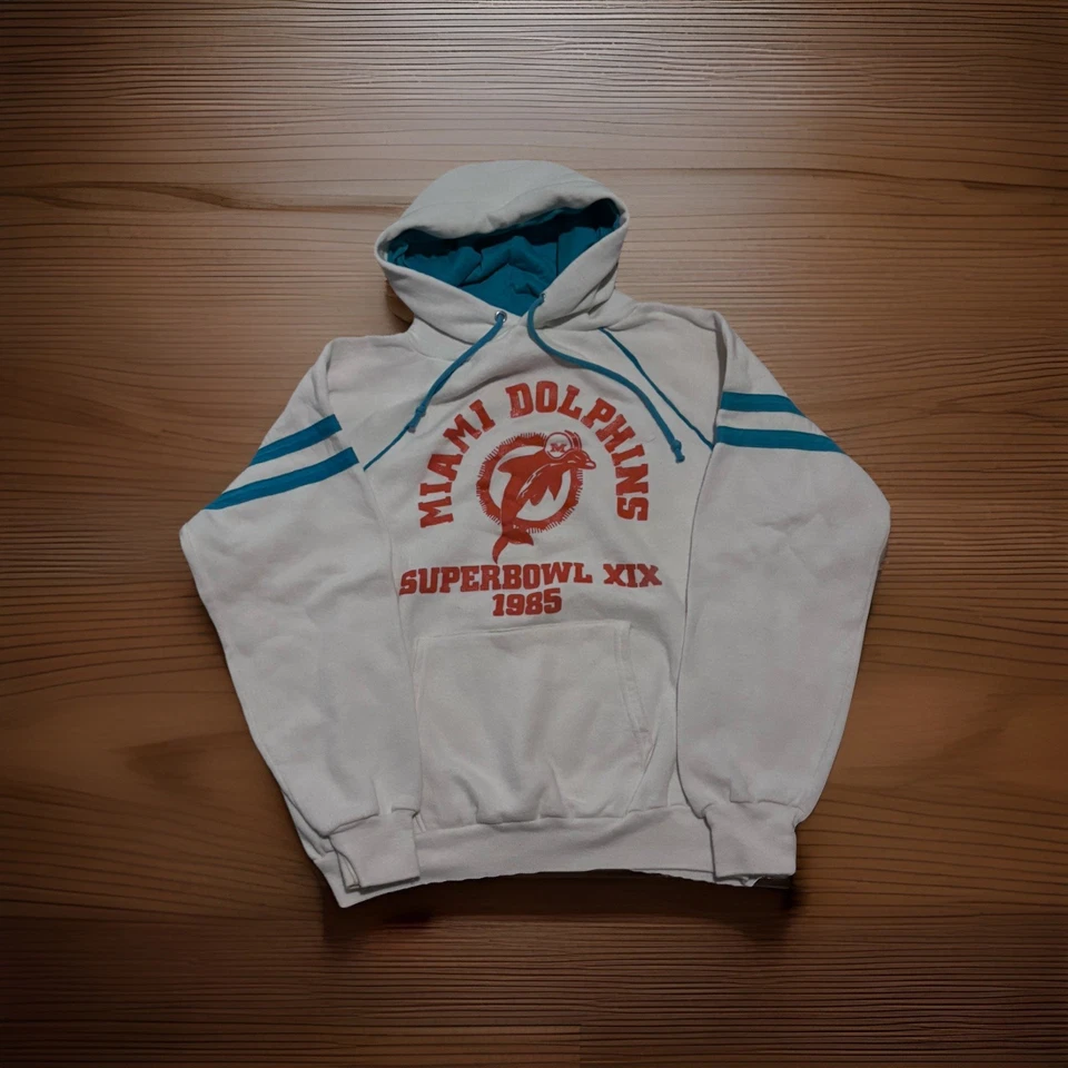Sudaderas con capucha vintage de los Miami Dolphins Super Bowl XIX 1985 Foto 1 de 2