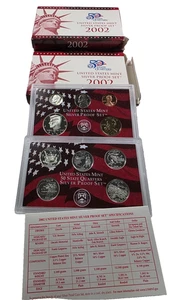 2002 US Mint SILVER Proof 10-Coin Set w/ Box & COA - Picture 1 of 1