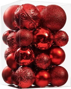 Adornos de bola de Navidad 30 piezas Adornos de plástico irrompibles Decoración colgante - Imagen 1 de 12