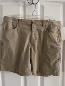 Eddie Bauer Damenshorts Größe 12 beige 7" Schrittlänge Nylon Wandern - Bild 1 von 5