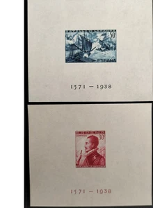 España 1938 Hojitas Edifil 862s 863s sin dentar Batalla de Lepanto 862 863 - Imagen 1 de 2