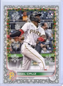 2022 Topps Holiday Oneil Cruz Metallic Snowflake RC!! Pittsburgh Pirates!! - Picture 1 of 2