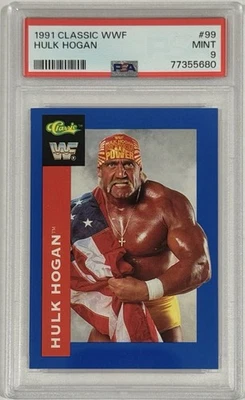 Hulk Hogan Classic 1991 WWF #99 PSA como nuevo 9 Low Pop Foto 1 de 2
