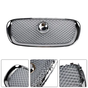 XF-R Style Front Bumper Grill Grille Fit Jaguar XF 2008-2011 Chrome A16 - Picture 1 of 12