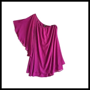 Mini Vestido de Fiesta Frederick's of Hollywood Magenta Un Hombro Talla 2X - Imagen 1 de 13