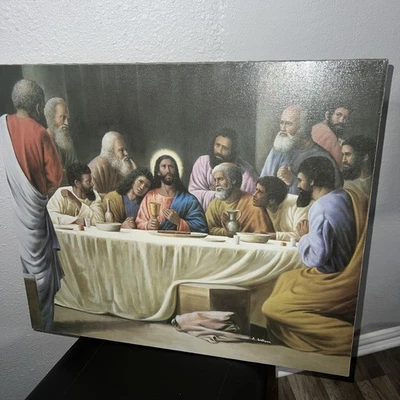 R Williams Black Last Supper impressão sem moldura em tela arte de parede decoração para casa - Imagem 1 de 3