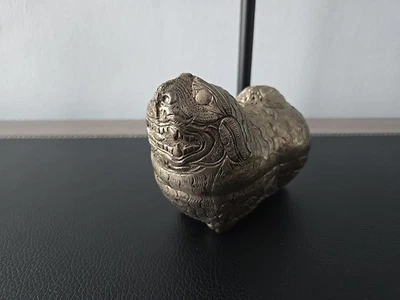 Caja Foo Dogs china plateada vintage Foto 1 de 4