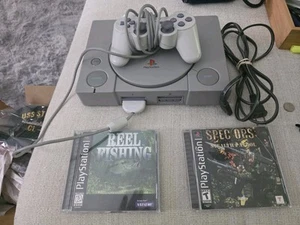 Sony PlayStation 1 SCPH-9001 Konsole Bundle. 2 Spiele !!! Spec Ops & Angelrollen! - Bild 1 von 10