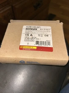 Combinación de falla de arco Square D HOM115CAFI 1 polo 15 amperios 43972 - Imagen 1 de 2