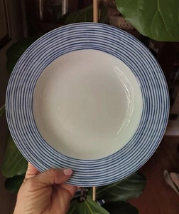 Fitz & Floyd Les Bands - In Glaze Blue Rim Soup Bowl 8” 3 Avail - Picture 1 of 3