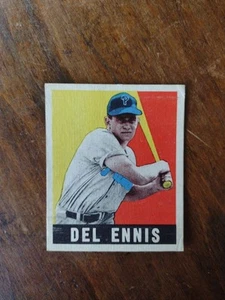 1948-49 Leaf Del Ennis #49 Rookie Philadelphia Phillies Star  Centered VGX Read - Picture 1 of 2