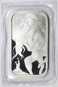 CMG Mint Beauty & the Beast 1 oz .999 Fine Silver Bar – Adult Art Design - Picture 1 of 2