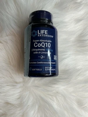 Life Extension Absorbible Coq10 100mg Kaneka Ubiquinona d-Limoneno 60 geles 4/26  Foto 1 de 4