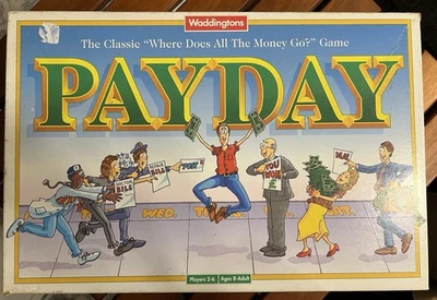 WADDINGTONS PAYDAY THE CLASSIC “WHERE DOES ALL THE MONEY GO?”GAME 1994 COMPLETE  - Image 1 of 4