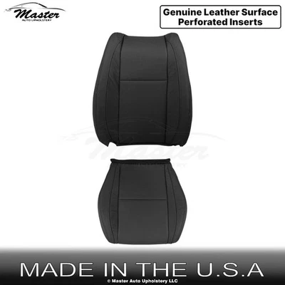 2007-2015 Fits Mazda CX-9 Genuine Leather Perforated Driver Side Covers Black - Image 1 of 4