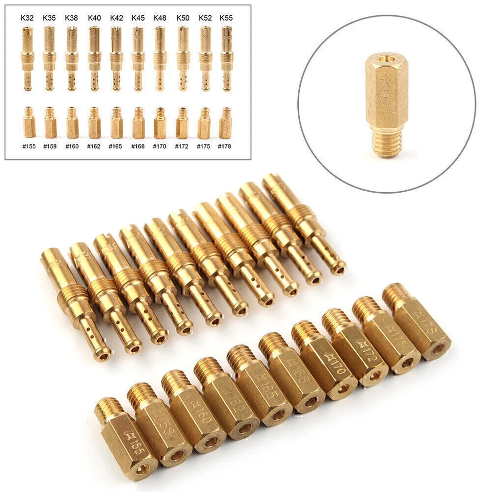 20x 5mmx 0.8 Chorros Principales + 6mm x 0.75 Kit de Chorros Piloto Lento para Carburador de Motocicleta Foto 1 de 4