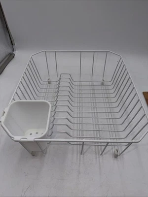 Винтажная сушилка для тарелок Rubbermaid с белым покрытием 14x12,5 дюйма - Изображение 1 из 4