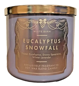 EUCALYPTUS SNOWFALL CANDLE 14.5 OZ 3 WICK BATH BODY WORKS  WINTER - Picture 1 of 3