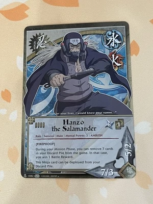 Naruto CCG, Hanzo the Salamander, 1082, 1st Edition, MP/LP, Foil - Image 1 of 2