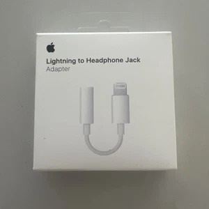 Apple Lightning to 3.5 mm Headphone Jack Adapter Original OEM iPhone 8+ X 11 12 - Photo 1 sur 3