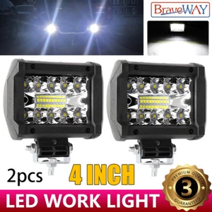 Par de 4" pulgadas cubo de trabajo barra de luz LED Pod SPOT lámpara blanca para 4x4 SUV ATV UTE 12V - Imagen 1 de 11