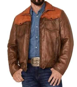 Yellowstone John Dutton Kevin Costner Dutton Ranch Cowboy Real Leather Jacket - Picture 1 of 6