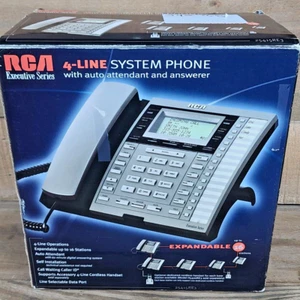 NEW NOS RCA 4-Line System Speakerphone Exec Desk Phone w/ Answering # 25415RE3-A - Picture 1 of 7