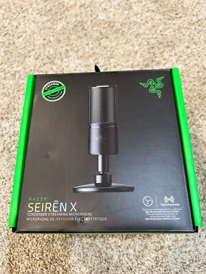 Razer Seiren X Black USB Streaming Microphone built-in Shock Mount - Image 1 of 4