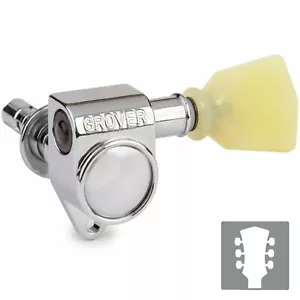 NEW Grover 106 Original Locking Rotomatic Tuners Keystone Buttons 3x3 - CHROME - Picture 1 of 3