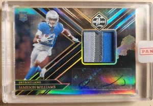 2022 Panini Limited RC #115 Jameson Williams TRIPLE COLOR PATCH! AUTO /25 - Picture 1 of 3
