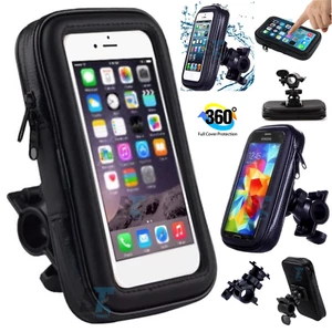 360° Bicycle Motor Bike Waterproof Phone Case Mount Holder For Mobile Phones UK - Picture 1 of 27