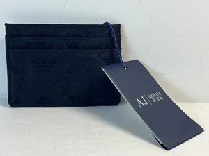 Armani Jeans AJ Credit Card Case Document Holder Wallet Cloth - Picture 1 of 4
