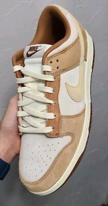 Nike Dunk Low Retro PRM | MENS SIZE 12.5 | Medium Curry Fossil Sail Suede Rabbit - Picture 1 of 10