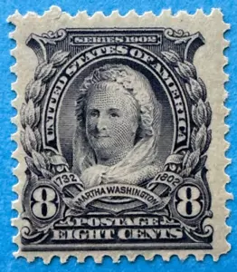 US Stamps Scott 306 8c 1902 regular issue Martha Washington M/NH Super fresh - Picture 1 of 4