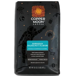 Copper Moon Caffè in grani interi tostati medi, miscela di nocciole hawaiane, 2 libbre - Foto 1 di 12