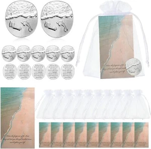 60 Pcs Footprints in The Sand Prayer Cards Pocket Hug Token Celebration of... - Picture 1 of 7