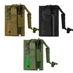 Tactical ID Card Holder Organizer Hook&Loop Patch Badge Holder with Neck Lanyard