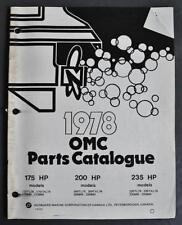Orig 1978 OMC Evinrude Johnson 175/200/235HP Parts Catalog 12-Models P/N X5220
