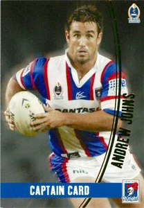 2003 NEWCASTLE KNIGHTS NRL Card ANDREW JOHNS Captain Daily Telegraph - Picture 1 of 2